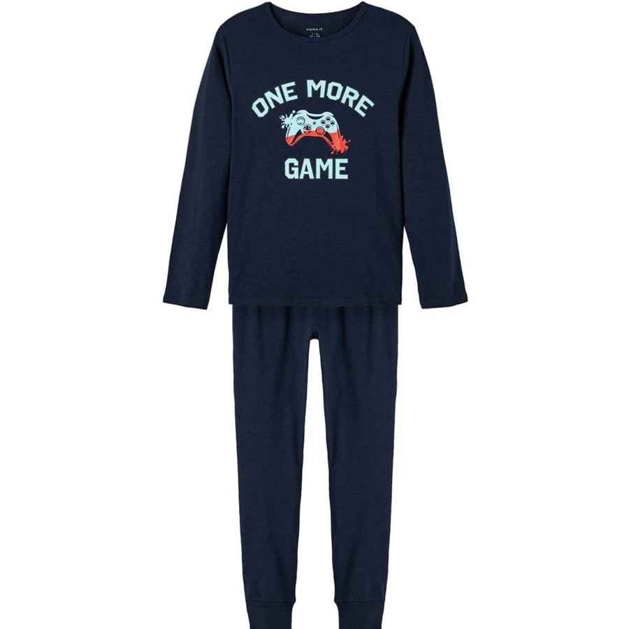 Barneklaer Name It | Name It Gamer Pyjamas Til Barn, Dark Sapphire