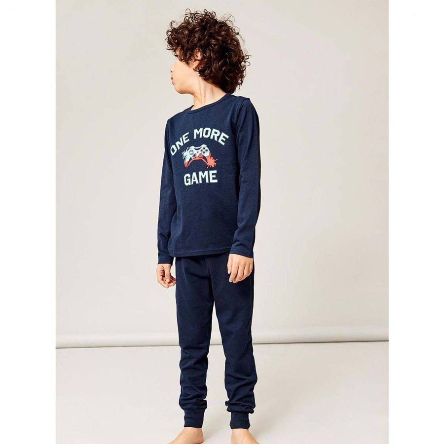 Barneklaer Name It | Name It Gamer Pyjamas Til Barn, Dark Sapphire