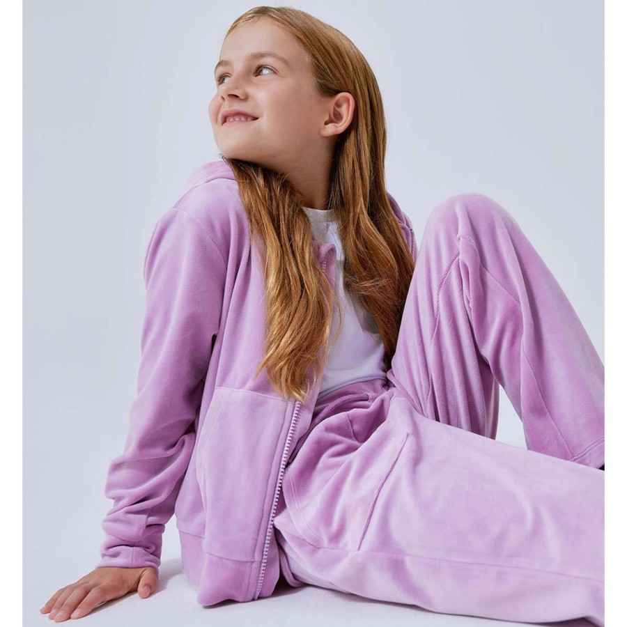 Barneklaer Name It | Name It Frolone Velour Zip Jakke Til Barn, Lavender Mist