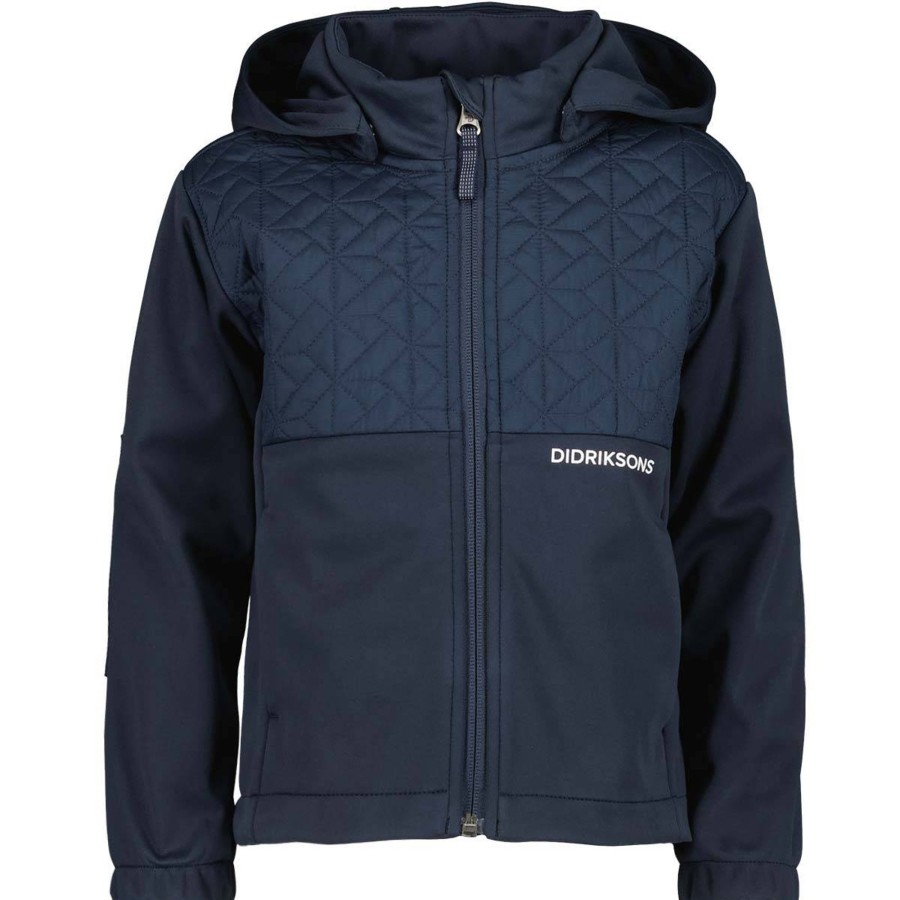 Yttertoy Og Sko Didriksons | Didriksons Briska Softshell Jakke Til Barn, Navy