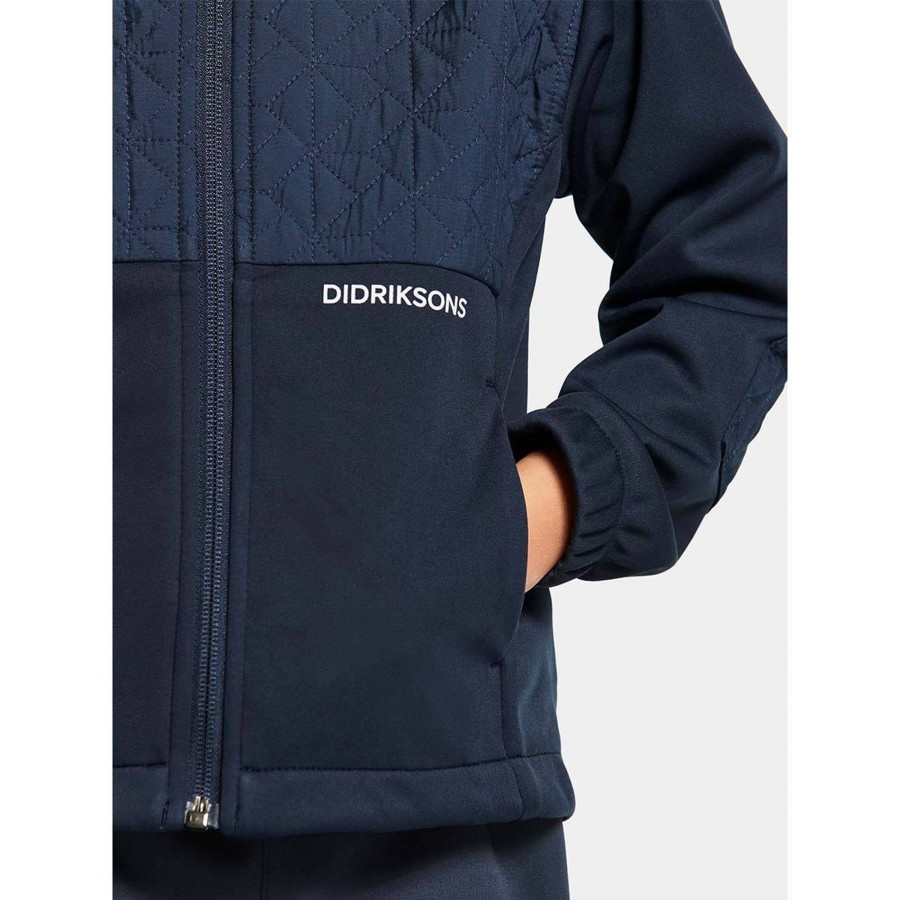 Yttertoy Og Sko Didriksons | Didriksons Briska Softshell Jakke Til Barn, Navy