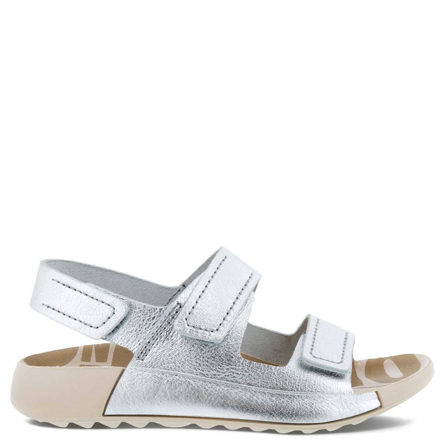 Yttertoy Og Sko Ecco | Ecco Cozmo Sandaler Til Barn, Pure Silver