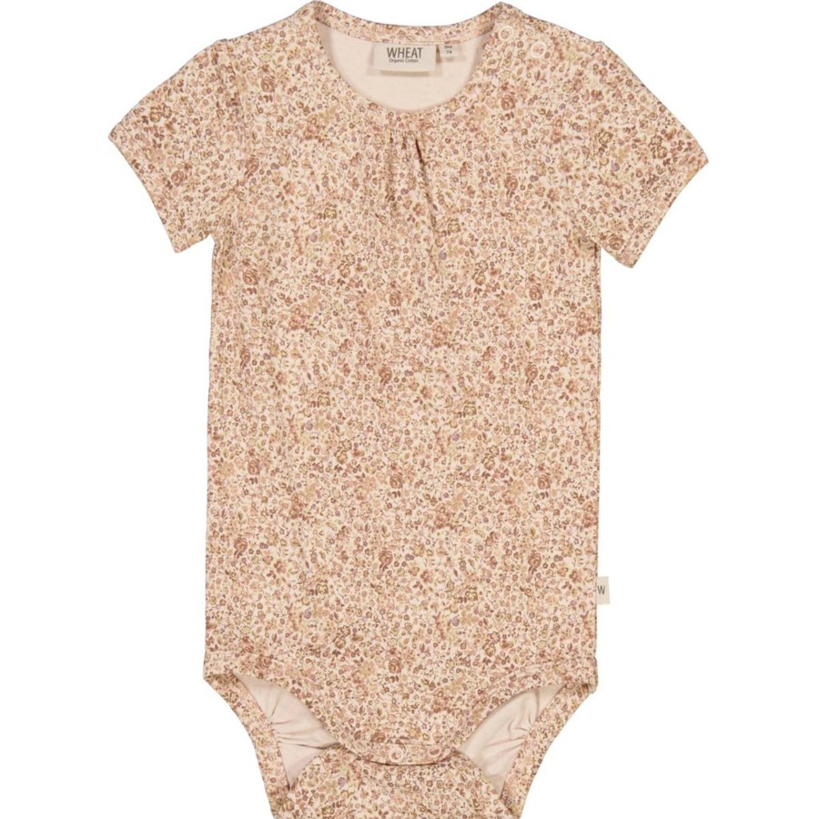 Barneklaer Wheat | Wheat Kortermet Body Med Blomstermonster, Rose Flowers