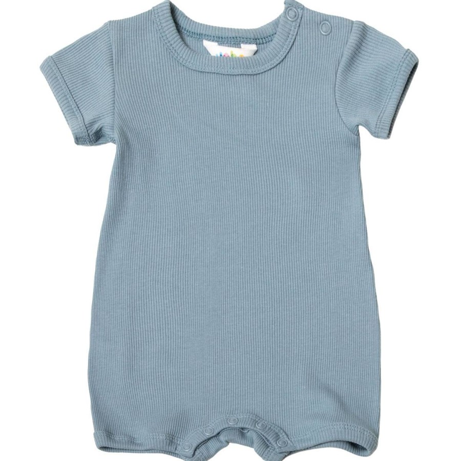 Barneklaer Joha | Joha Ribbet Summer Romper Til Baby, Blue