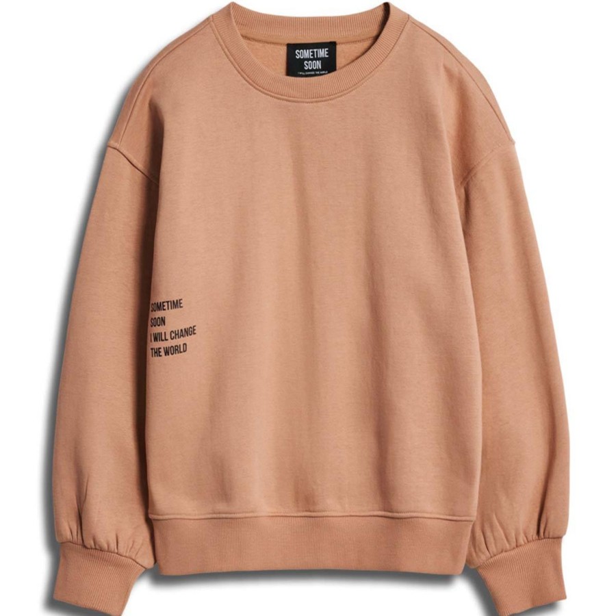 Barneklaer Sometime Soon | Sometime Soon Iris Sweatshirt Til Barn, Cafe Au Lait