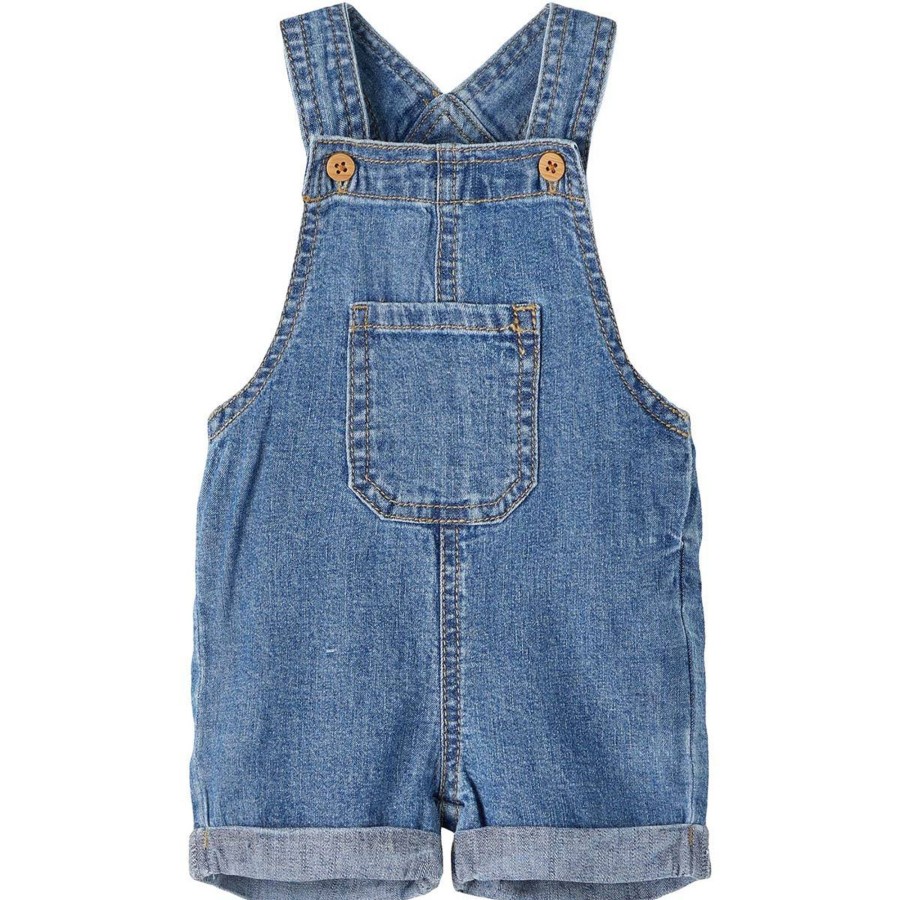 Barneklaer Name It | Name It Lou Denim Overall Til Baby, Dark Blue Denim