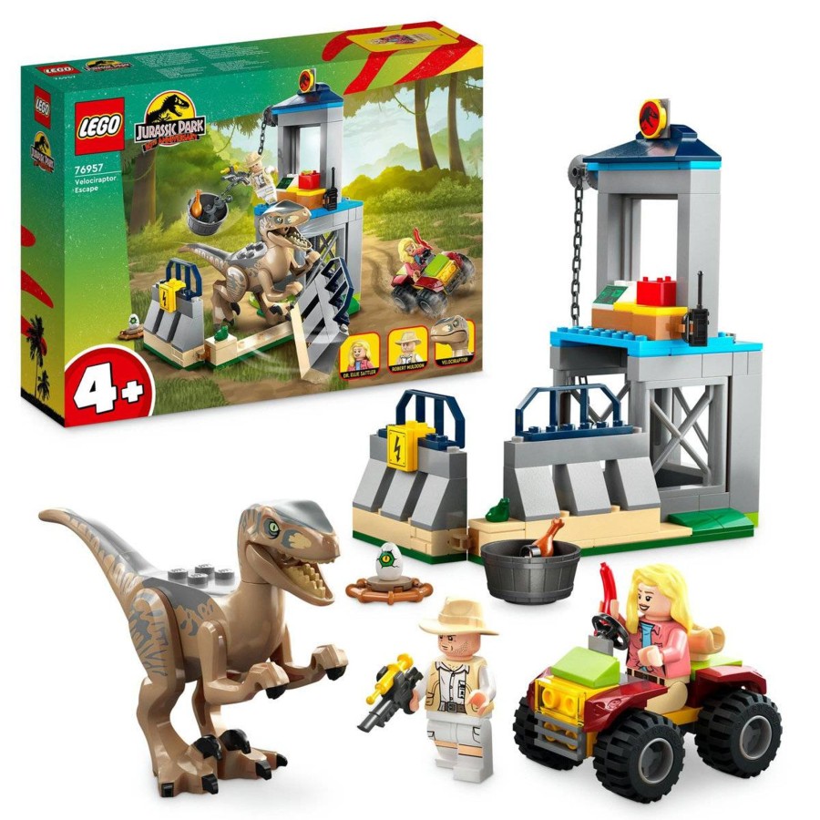 Leker LEGO | Lego Jurassic World Velociraptor Pa Rommen 4 Ar+