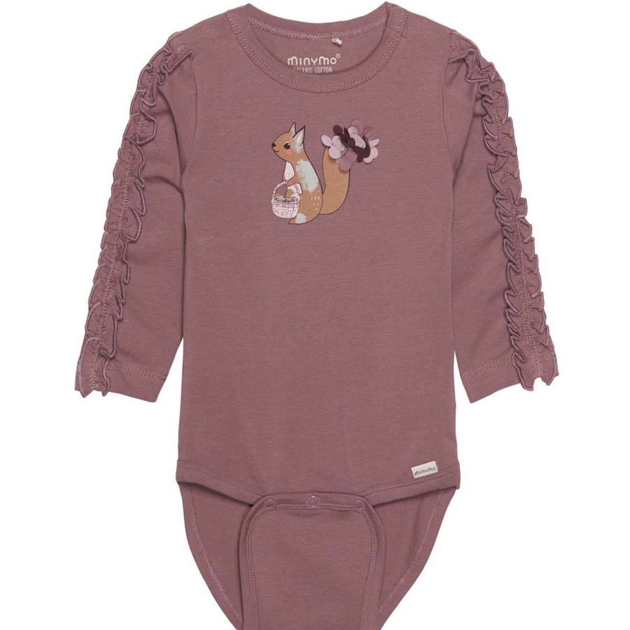 Barneklaer MinyMo | Minymo Body Med Ekorn, Rose Taupe