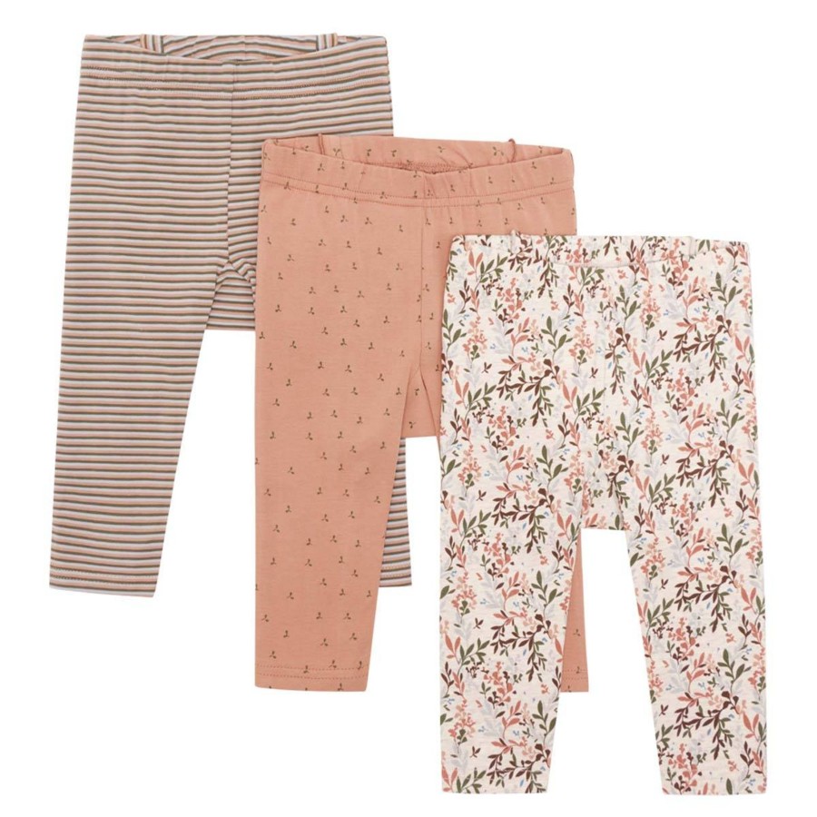 Barneklaer Hust&Claire | Hust & Claire Liva 3-Pack Leggings Til Baby, Cafe Rose