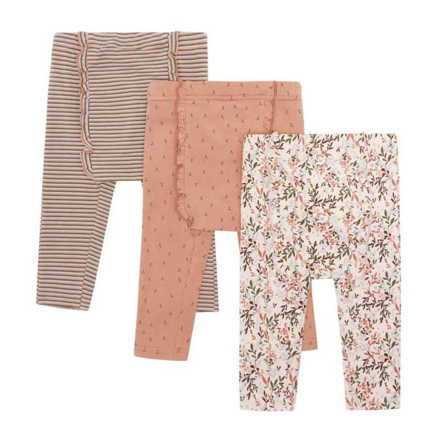 Barneklaer Hust&Claire | Hust & Claire Liva 3-Pack Leggings Til Baby, Cafe Rose