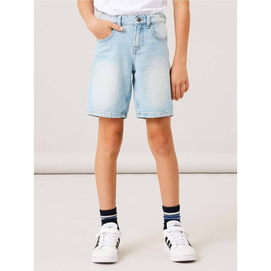 Barneklaer Name It | Name It Ben 7383 Denim Shorts Til Barn, Light Blue Denim