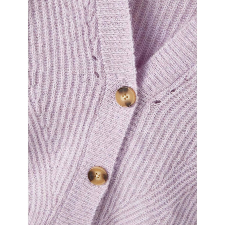 Barneklaer Name It | Name It Retulle Strikket Cardigan Til Smabarn, Lavender Mist