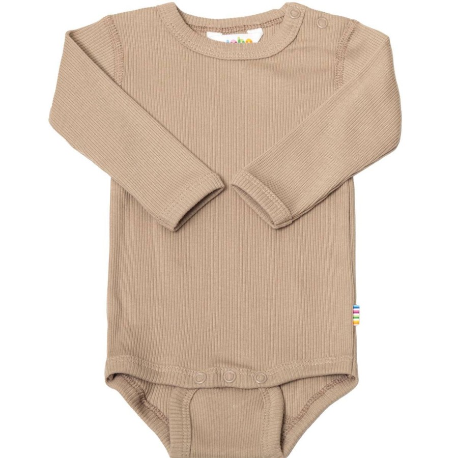 Barneklaer Joha | Joha Ribbet Body Til Baby Og Smabarn, Beige