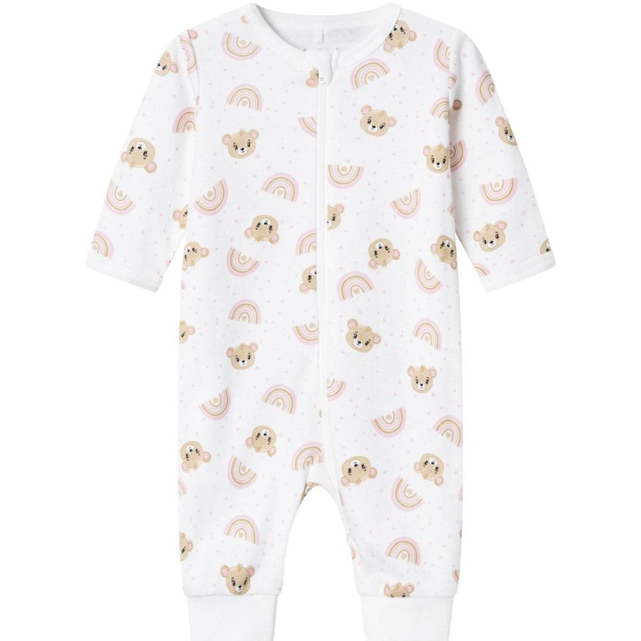 Barneklaer Name It | Name It Teddy Pyjamas/Heldress, Bright White