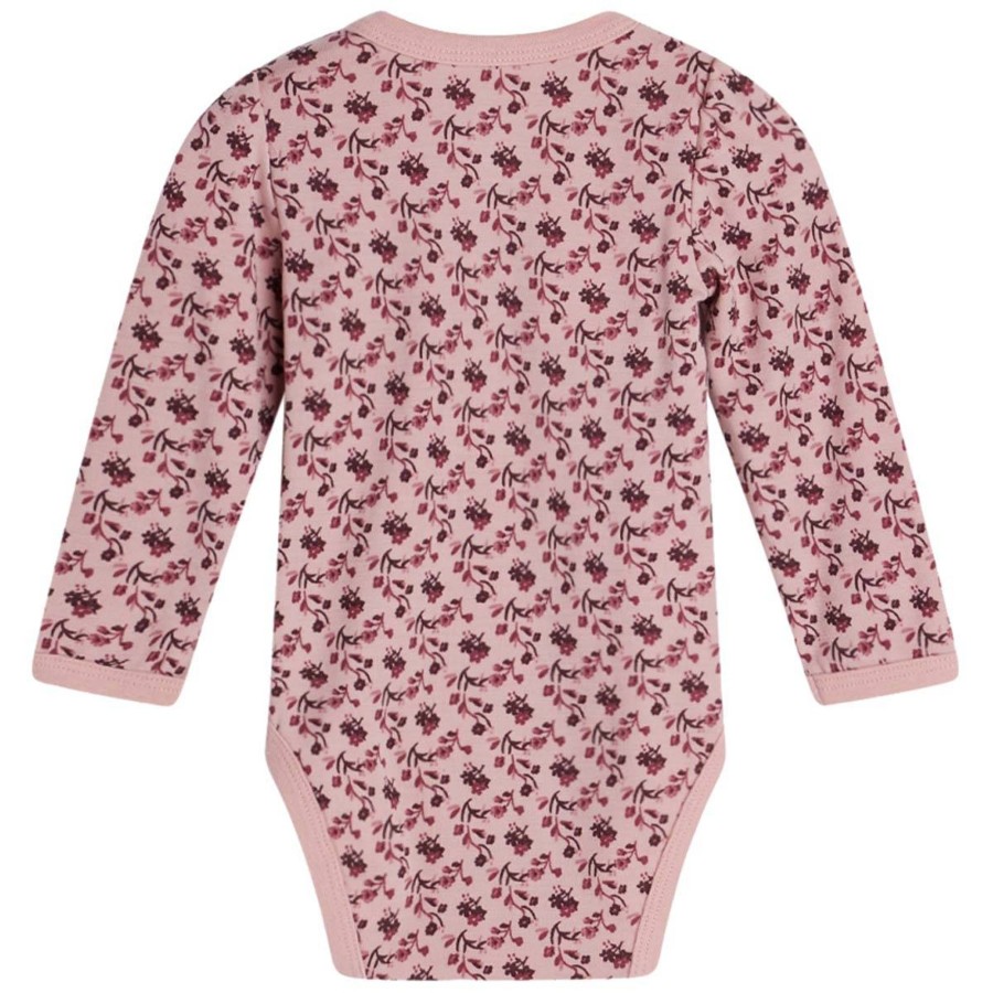 Barneklaer Hust&Claire ull | Hust & Claire Body I Ull/Bambus Blomster, Dusty Rose