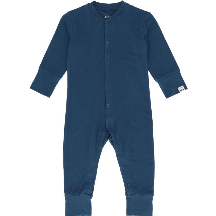 Barneklaer Gullkorn | Gullkorn Vennen Babydress I Bambus, Marinebla