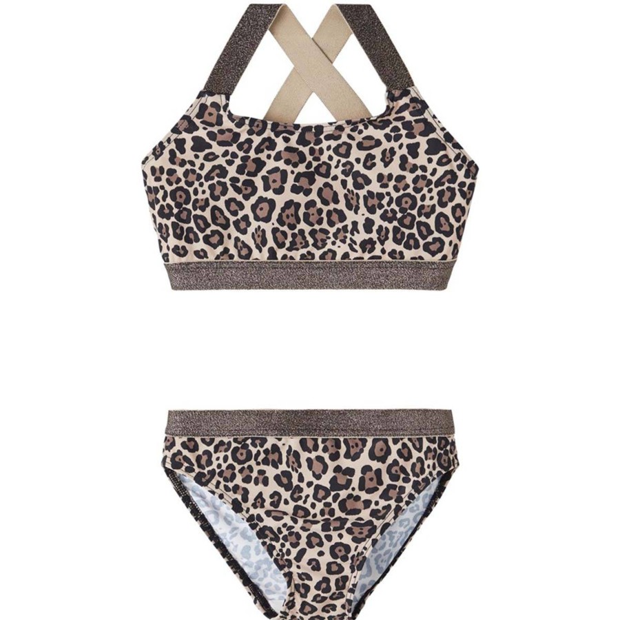 Barneklaer Name It | Name It Zeleo Bikini Til Barn Og Ungdom, Brown Lentil