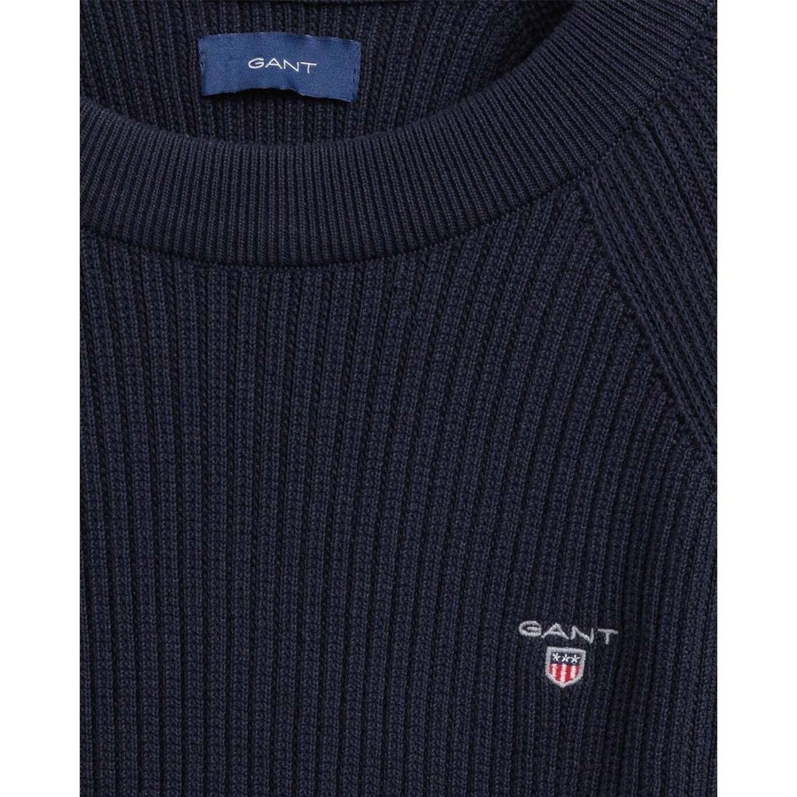 Barneklaer Gant | Gant Casual Ribbestrikket Genser, Evening Blue