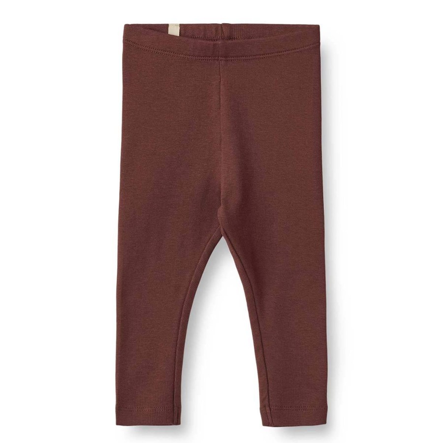 Barneklaer Wheat | Wheat Maddy Ribb Leggings Til Baby, Aubergine