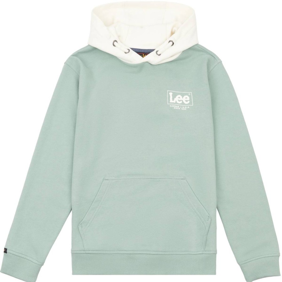 Barneklaer Lee | Lee Supercharged Oversized Hettegenser, Blue Surf