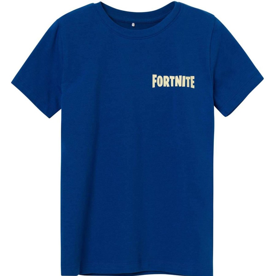 Barneklaer Name It | Name It Asym Fortnite T-Skjorte Til Barn, True Blue