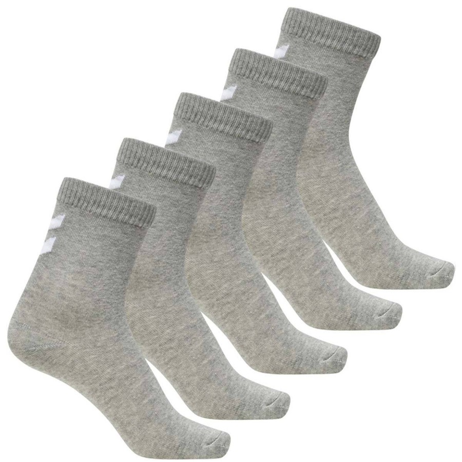 Barneklaer Hummel | Hummel 5-Pack Sokker Til Barn, Grey Melange