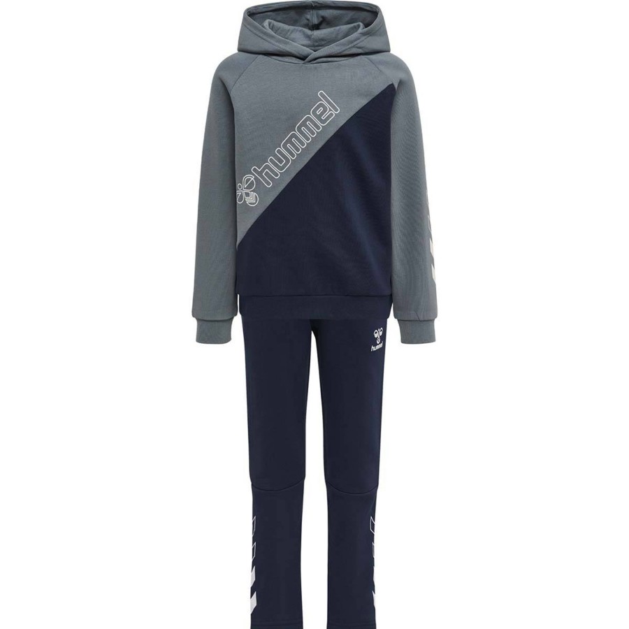 Barneklaer Hummel | Hummel Axel Hoodie Suit Til Barn, Black Iris