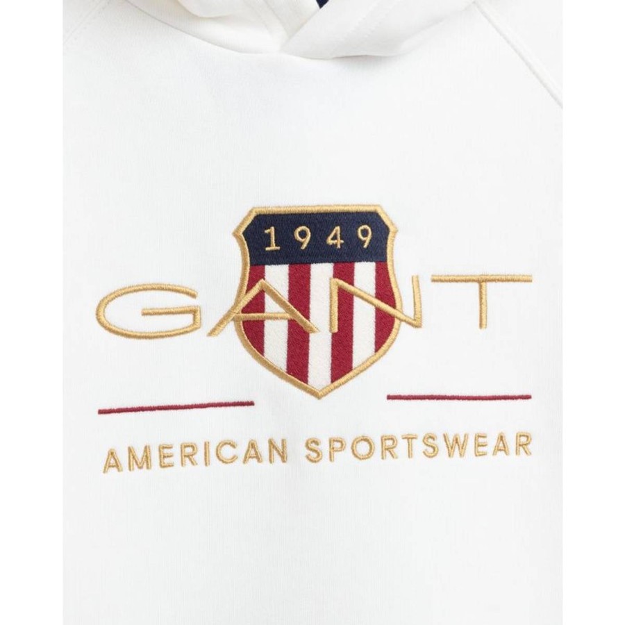 Barneklaer Gant | Gant Archive Shield Hettegenser, Eggshell