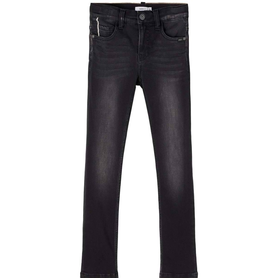 Barneklaer Name It | Name It Theo 1507 X-Slim Jeans Til Barn, Black Denim