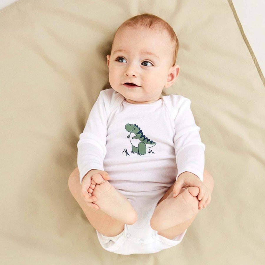 Barneklaer Name It | Name It 3-Pack Body Med Dino, Laurel Wreath