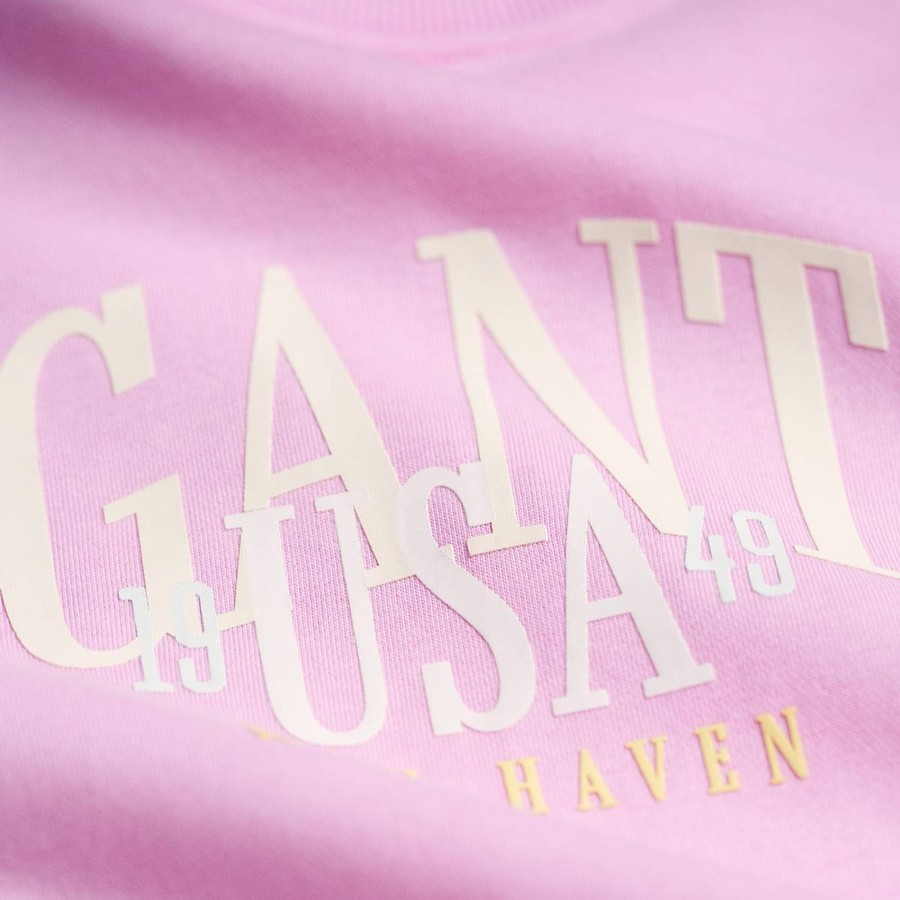 Barneklaer Gant | Gant Voluminous Hettegenser Til Barn, Milky Pink