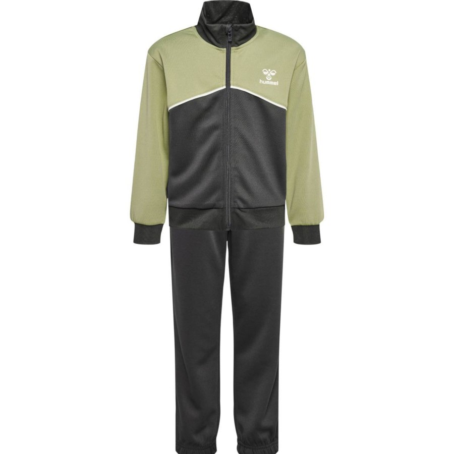 Barneklaer Hummel | Hummel Lubago Tracksuit Sett Til Barn, Oil Green