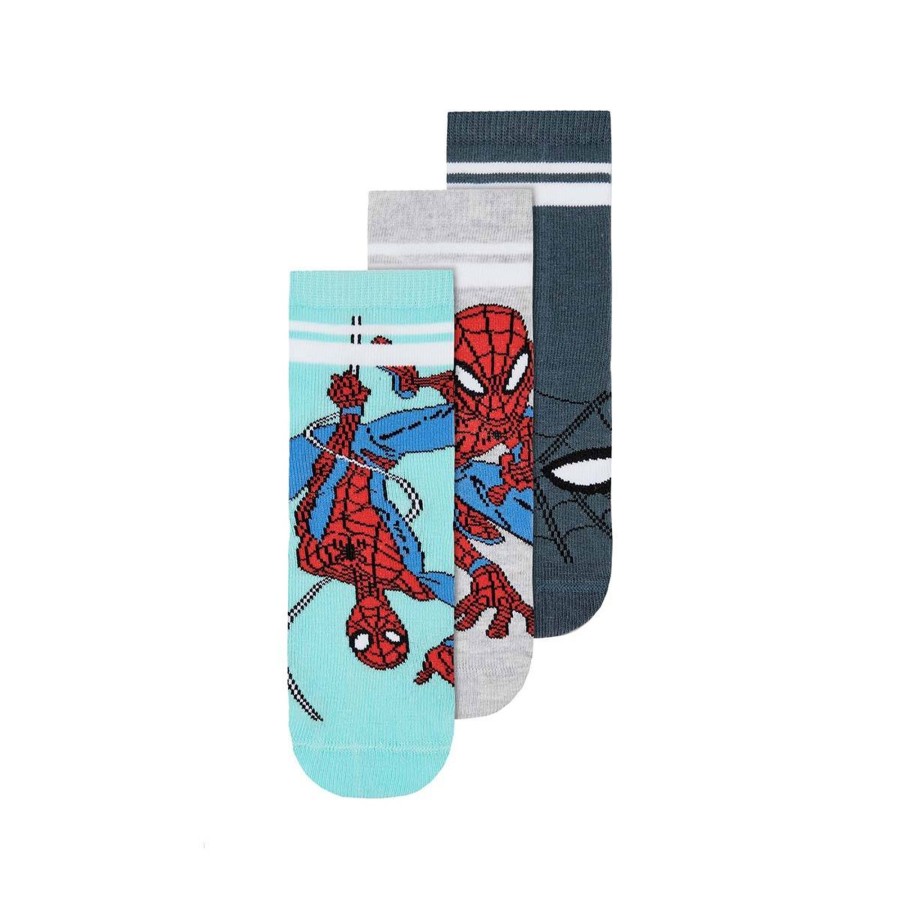 Barneklaer Name It | Name It Arn 3-Pack Spiderman Sokker, Tibetan Stone