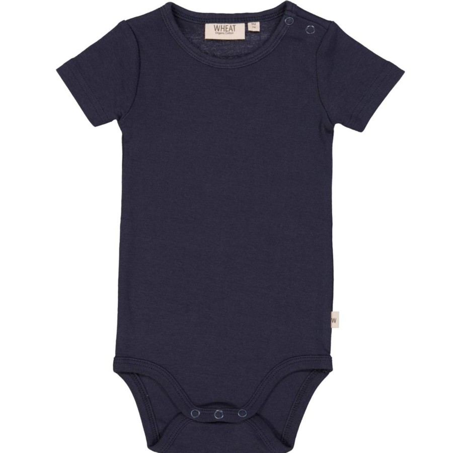 Barneklaer Wheat | Wheat Plain Kortermet Body, Midnight